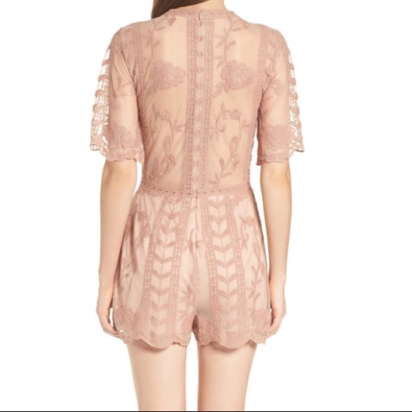 Socialite Plunging Lace Jumpsuit - Picture 2 of 8